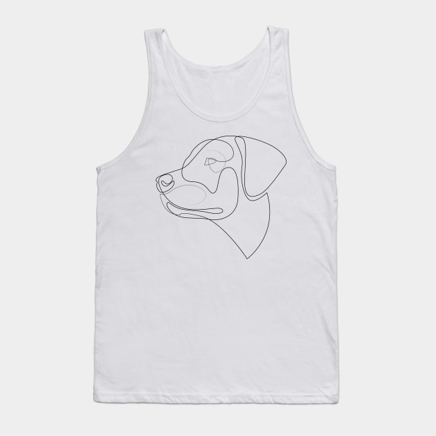 Labrador Retriever - one line drawing Tank Top by addillum